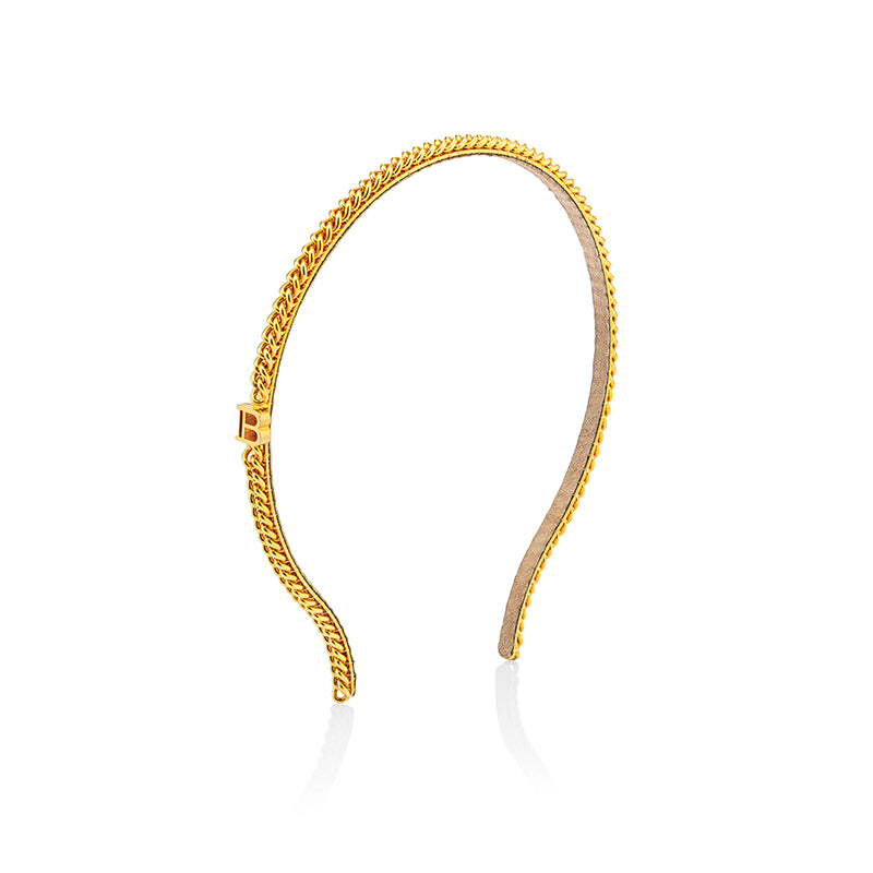Обруч тонкий "Цепь" Balmain Pont Des Arts Headband Gold Chain